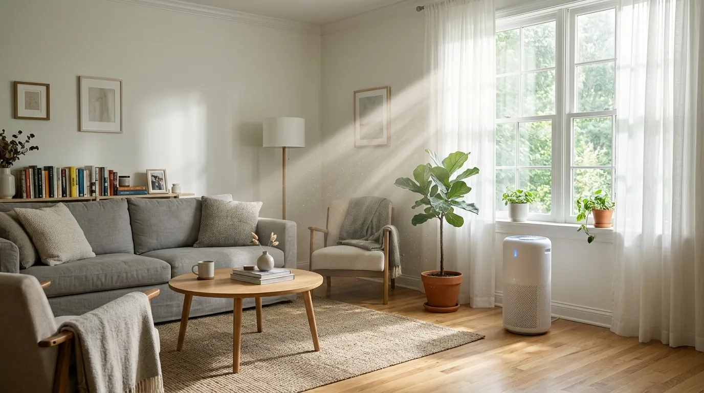 Home air purification appliances — in a home