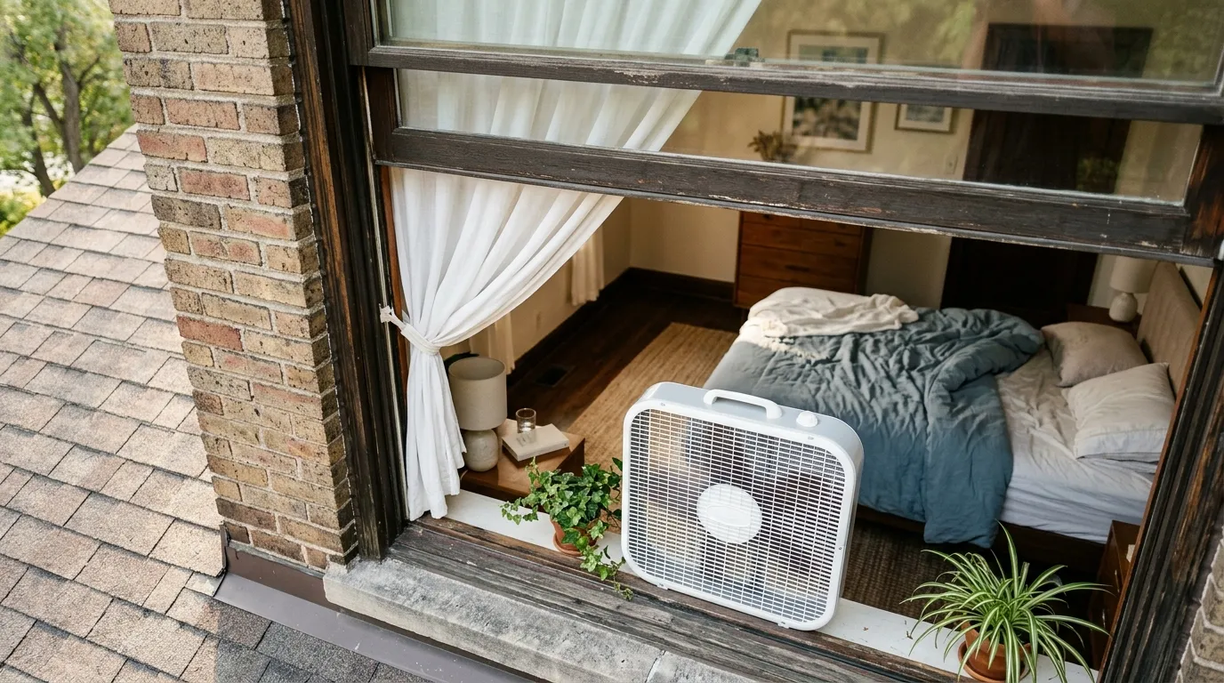 Box Fans — in a home