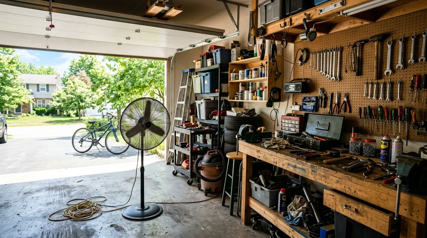 Best Pedestal Fans for Garages — in a home