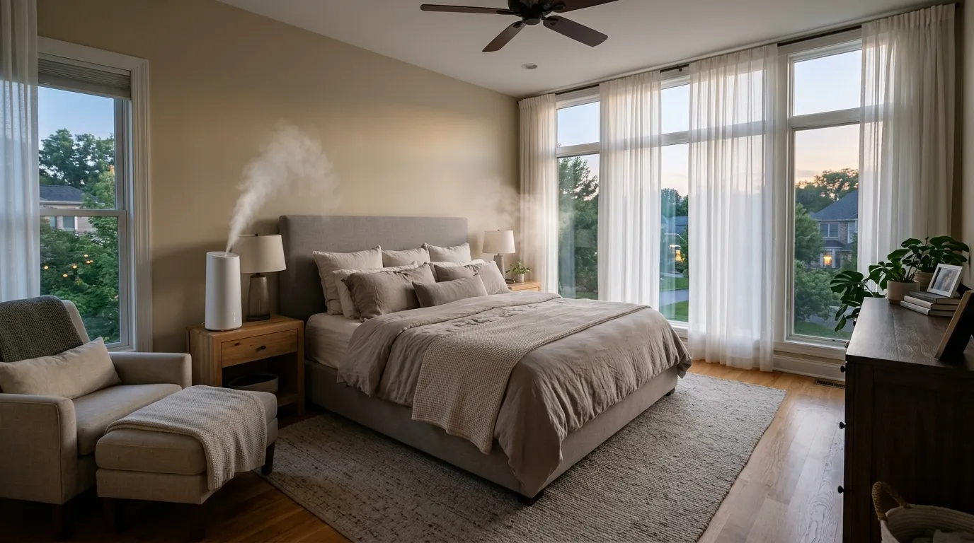 Best Cool-Mist Humidifiers for Large Bedrooms — in a home