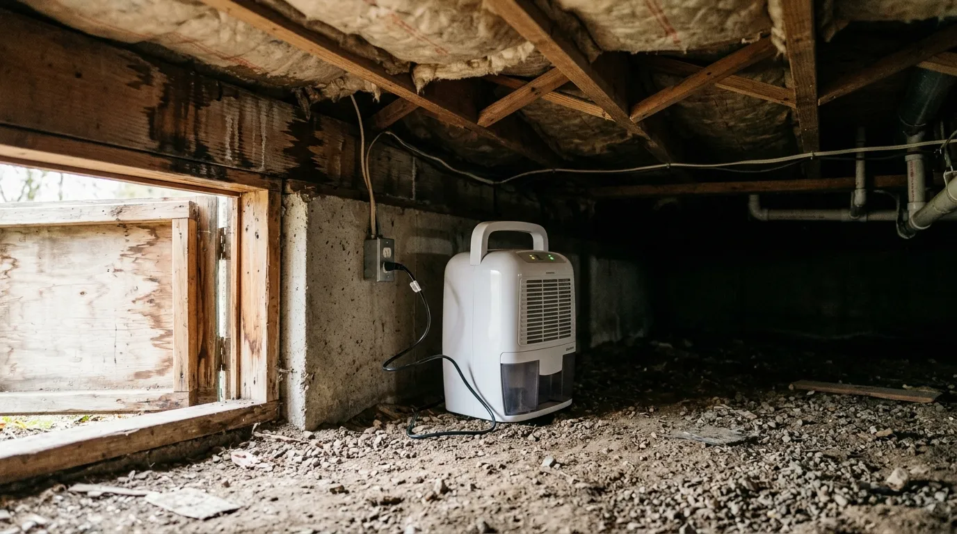 Best Dehumidifiers for Basements in Damp Crawl Spaces — in a home
